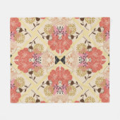 Bloemen naadloos patroonontwerp. fleece deken (Voorkant (Horizontaal))
