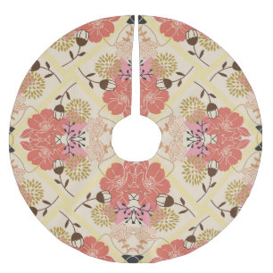 Bloemen naadloos  patroonontwerp. kerstboom rok