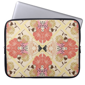Bloemen naadloos patroonontwerp. laptop sleeve
