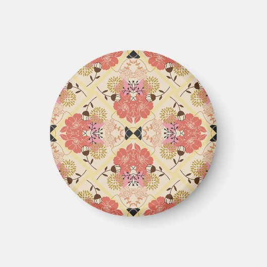 Bloemen naadloos patroonontwerp. magneet (Voorkant)