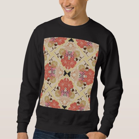 Bloemen naadloos patroonontwerp. trui (Voorkant)