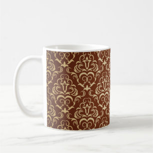 Bloemen naadloze sierbehang illustratie. koffiemok