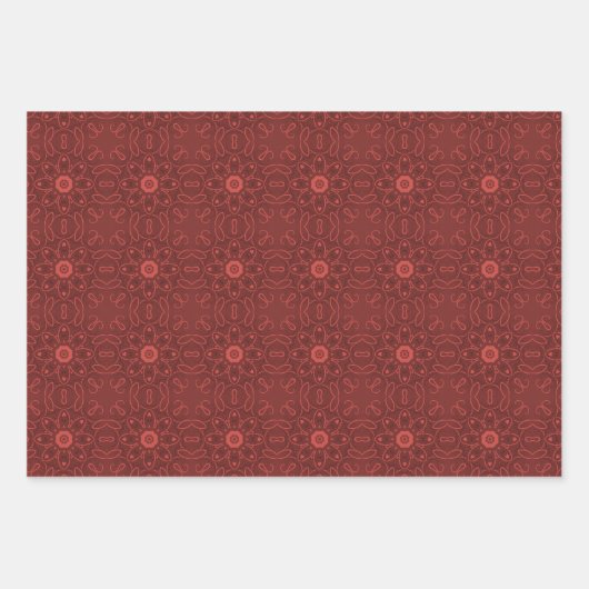 Bloemen Naadloze Verpakking Papier Flat Sheet Set Inpakpapier Vel (Voorkant 3)