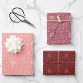 Bloemen Naadloze Verpakking Papier Flat Sheet Set Inpakpapier Vel