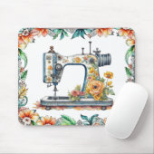  Bloemen  Naaimachine en Bloemen Muismat (Met muis)
