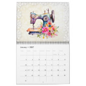 Bloemen  naaimachine kalender (Jan 2027)