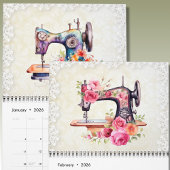 Bloemen  naaimachine kalender