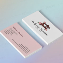 Bloemen naaimachine Mooie naaister Visitekaartje