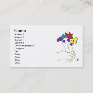 Bloemen, Naam, Adres 1, Adres 2, Contact 1,.. Visitekaartje