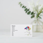 Bloemen, Naam, Adres 1, Adres 2, Contact 1,.. Visitekaartje (Staand voorkant)