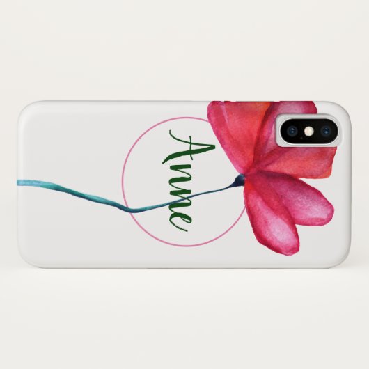 Bloemen naam iPhone hoesje voor haar (Achterkant (horizontaal))