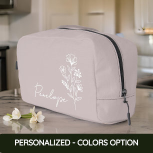 Bloemen naam tas, Make-up organizer tas, Custom gi Toilettasje