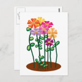 Bloemen naar je toegestuurd briefkaart (Voorkant / Achterkant)