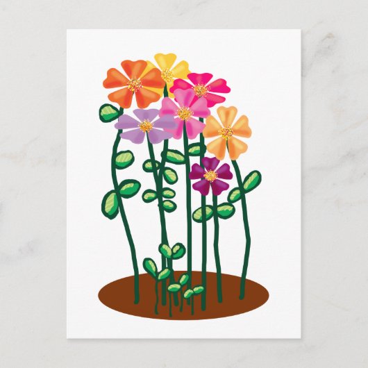 Bloemen naar je toegestuurd briefkaart (Voorkant)