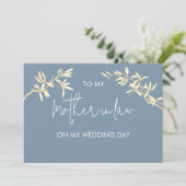 Bloemen Naar mijn moeder in laag op mijn trouwdag Kaart (Staand voorkant)