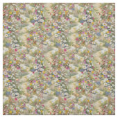Bloemen naast een pad stof (Swatch)