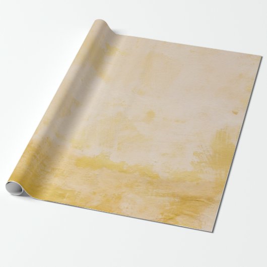 Bloemen naast gele wand cadeaupapier (Uitgerold)
