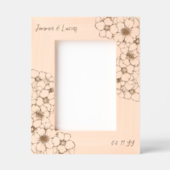  bloemen namen en trouwdatum gegraveerde lijstjes (Voorkant)