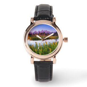 Bloemen   Nationaal park Grand Teton, Wyoming Horloge
