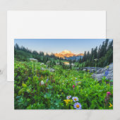 Bloemen | Nationaal park Mount Rainier Bedankkaart (Voorkant / Achterkant)