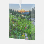 Bloemen | Nationaal park Mount Rainier Glas Ornament (Voorkant links)