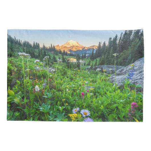 Bloemen | Nationaal park Mount Rainier Kussensloop (Achterkant)