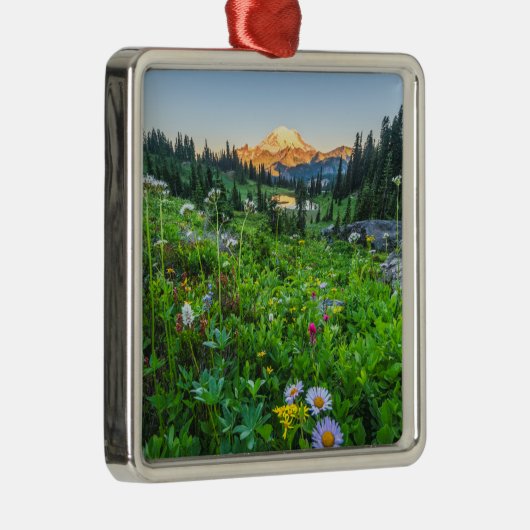 Bloemen | Nationaal park Mount Rainier Metalen Ornament (Rechts)