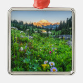 Bloemen | Nationaal park Mount Rainier Metalen Ornament (Voorkant)