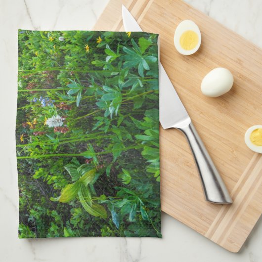 Bloemen | Nationaal park Mount Rainier Theedoek (Quarter Fold)