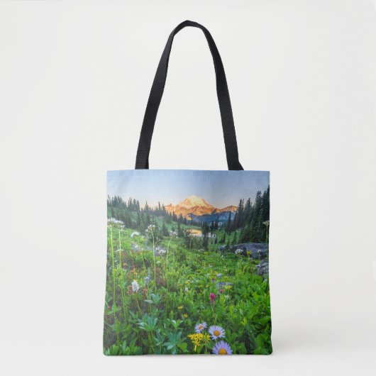 Bloemen | Nationaal park Mount Rainier Tote Bag (Voorkant)