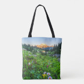 Bloemen | Nationaal park Mount Rainier Tote Bag (Achterkant)