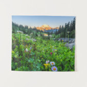 Bloemen | Nationaal park Mount Rainier Wandkleed (Voorkant (horizontaal))