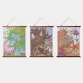 Bloemen Natuur Dragon Triptiek Hangend Wandkleed (Driedubbel)