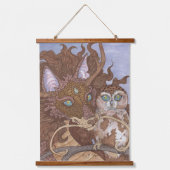 Bloemen Natuur Dragon Triptiek Hangend Wandkleed (Voorkant 2)