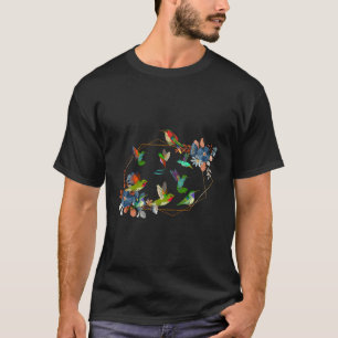 Bloemen Natuur kolibrie bloemen kolibrie T-shirt