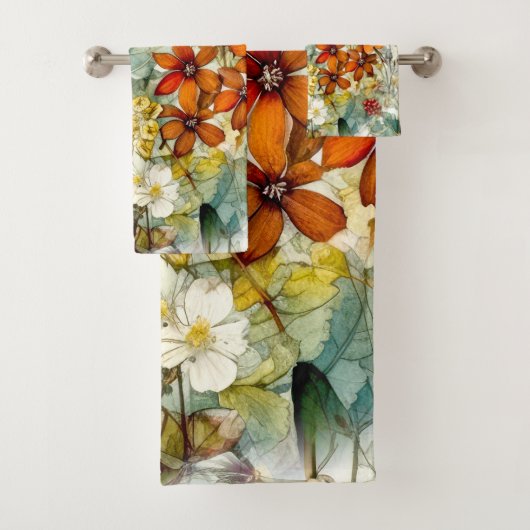 Bloemen natuur kunst bad handdoek (Insitu)