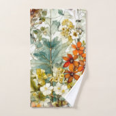 Bloemen natuur kunst bad handdoek (Handdoek)