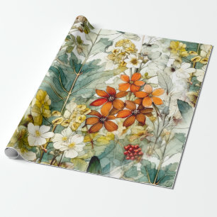 Bloemen natuur kunst cadeaupapier