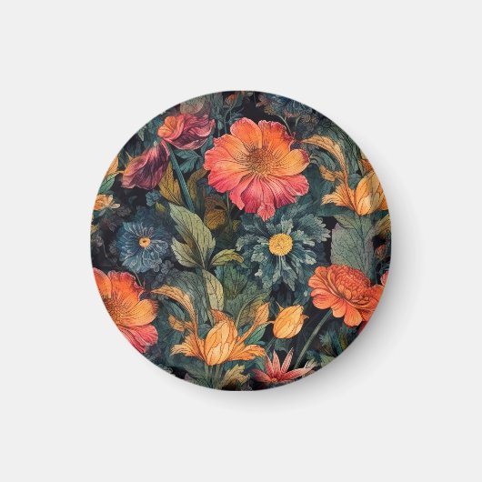 Bloemen natuur kunst magneet (Voorkant)