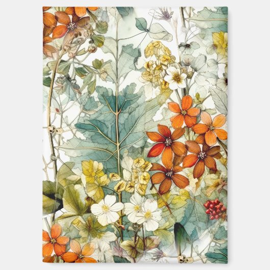 Bloemen natuur kunst magneet (Voorkant)