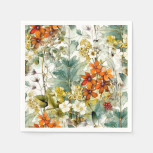 Bloemen natuur kunst servet