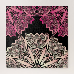 Bloemen natuur patroon, illustratie. legpuzzel