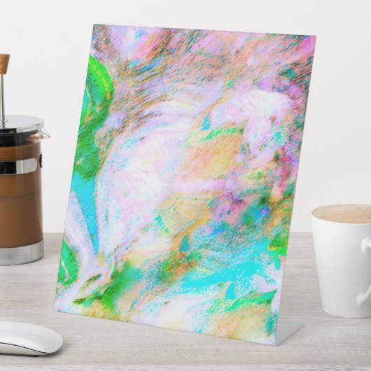 Bloemen Natuur – Romantische Abstracte Bloem Reclamebord Met Voetstuk (Insitu)