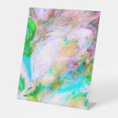 Bloemen Natuur – Romantische Abstracte Bloem Reclamebord Met Voetstuk (Voorkant)