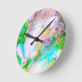 Bloemen Natuur – Romantische Abstracte Bloem Ronde Klok (Hoek)