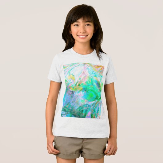 Bloemen Natuur – Romantische weide Boho Tri-Blend Shirt (Voorkant volledig)