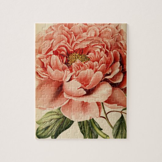 bloemen Natuur van Peony Unieke vun Art Legpuzzel (Verticaal)