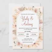 Bloemen Natuurlijke Boho Beige Modern Kaart (Voorkant)