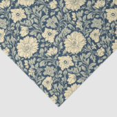  Bloemen Navy & Cream Botanical Tissuepapier (Detail)