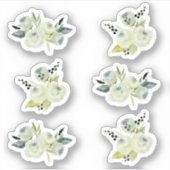 Bloemen  Navy Waterverf Bloemen bruiloft Sticker (Voorkant)